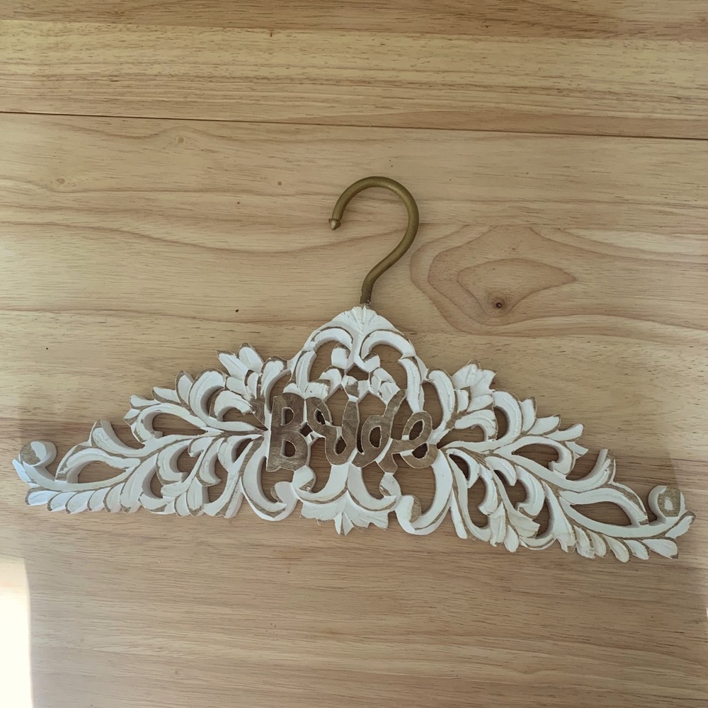 Boho Wood Bride Hanger